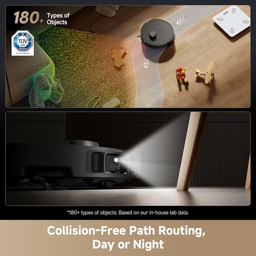 dreame L40s Pro Ultra Robot Vacuum Cleaner, 19,000Pa Suction, Mop Self-Cleaning, 100% Detangling DuoBrush, Extending Mops and Side Brush for Full Coverage, Avoids 180+ Objects, APP&Voice Control